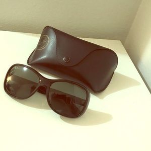 RayBan “Audrey” oversized black sunglasses